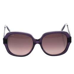 Pre Owned Bottega Veneta Purple BV 289/F/S Oversized Sunglasses