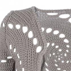 Pre Owned Bottega Veneta Light Green Cashmere Cardigan S