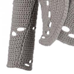 Pre Owned Bottega Veneta Light Green Cashmere Cardigan S