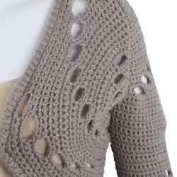 Pre Owned Bottega Veneta Light Green Cashmere Cardigan S