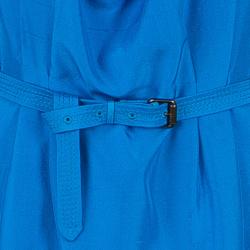 مملوكة مسبقًا Bottega Veneta Blue Sleeveless Belted Dress S