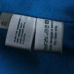 مملوكة مسبقًا Bottega Veneta Blue Sleeveless Belted Dress S