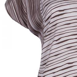 Pre Owned Bottega Veneta Brown Printed Silk Top M