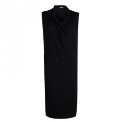 مملوكة مسبقًا فستان بوتيغا فينيتا كشمير أسود بلا أكمام بقلنسوة S