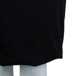 مملوكة مسبقًا فستان بوتيغا فينيتا كشمير أسود بلا أكمام بقلنسوة S