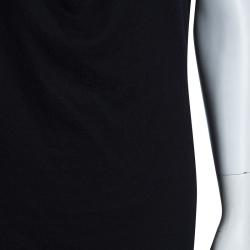 مملوكة مسبقًا فستان بوتيغا فينيتا كشمير أسود بلا أكمام بقلنسوة S