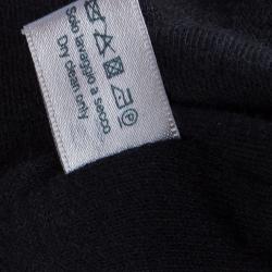 مملوكة مسبقًا فستان بوتيغا فينيتا كشمير أسود بلا أكمام بقلنسوة S