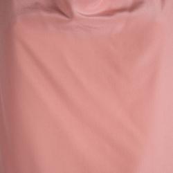 Bottega Veneta Coral Pink Silk Smocking Detail Top S