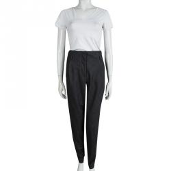 Bottega Veneta Grey Glen Plaid Wool Trousers M