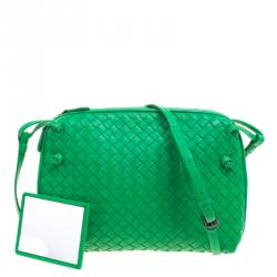 Bottega Veneta Crossbody Mini Intrecciato Leather Shoulder Bag - Green -  ShopStyle