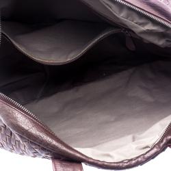 Pre Owned Bottega Veneta Ebano Intrecciato Leather Satchel