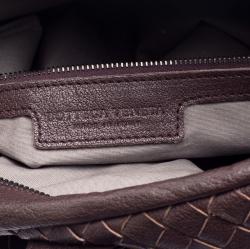 Pre Owned Bottega Veneta Ebano Intrecciato Leather Satchel