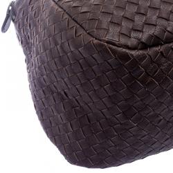 Pre Owned Bottega Veneta Ebano Intrecciato Leather Satchel