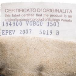 Pre Owned Bottega Veneta Metallic Silver Intrecciato Detail Cervo Leather Bucket Bag