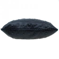 Pre Owned Bottega Veneta Black Leather Stud Stamped Hobo Bag