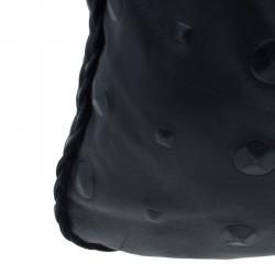 Pre Owned Bottega Veneta Black Leather Stud Stamped Hobo Bag