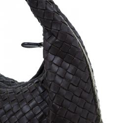 Bottega Veneta Brown Woven Flower Hobo