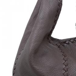 Pre Owned Bottega Veneta Brown Leather Large Cervo Hobo