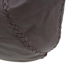 Pre Owned Bottega Veneta Brown Leather Large Cervo Hobo