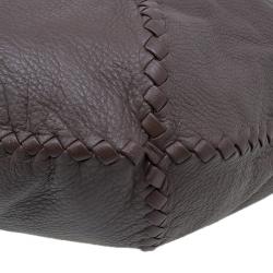 Pre Owned Bottega Veneta Brown Leather Large Cervo Hobo