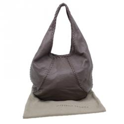 Pre Owned Bottega Veneta Brown Leather Large Cervo Hobo