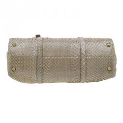 مملوكة مسبقًا حقيبة بوتيغا فينيتا جلد ثعبان  بيج