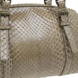 مملوكة مسبقًا حقيبة بوتيغا فينيتا جلد ثعبان بيج