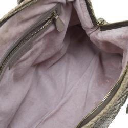 مملوكة مسبقًا حقيبة بوتيغا فينيتا جلد ثعبان بيج