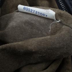 Pre Owned Bottega Veneta Dark Blue Woven Leather Large Convertible Tote Bag