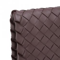 Pre Owned Bottega Veneta Petra Woven Nappa Leather Twist Lock Clutch