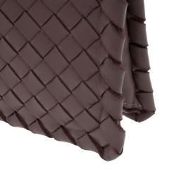 Pre Owned Bottega Veneta Petra Woven Nappa Leather Twist Lock Clutch