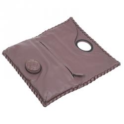 Pre Owned Bottega Veneta Petra Woven Nappa Leather Twist Lock Clutch