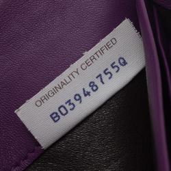 Pre Owned Bottega Veneta Purple Intrecciato Continental Flap Wallet