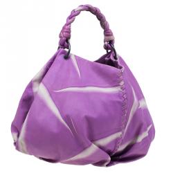 Pre Owned Bottega Veneta Violet Tye Dye Leather Large Aquilone Fortune Cookie Hobo
