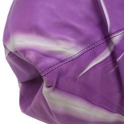 Pre Owned Bottega Veneta Violet Tye Dye Leather Large Aquilone Fortune Cookie Hobo