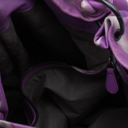 Pre Owned Bottega Veneta Violet Tye Dye Leather Large Aquilone Fortune Cookie Hobo