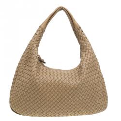 Bottega Veneta - Veneta Small Intrecciato Nappa Hobo Bag Brown