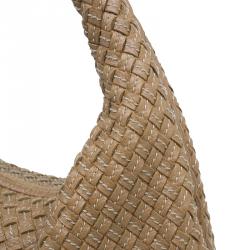 Pre Owned Bottega Veneta Brown Intrecciato Stitched Nappa Leather Medium Veneta Hobo 