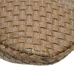 Pre Owned Bottega Veneta Brown Intrecciato Stitched Nappa Leather Medium Veneta Hobo 