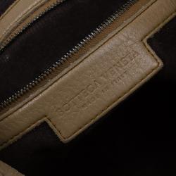 Pre Owned Bottega Veneta Brown Intrecciato Stitched Nappa Leather Medium Veneta Hobo 