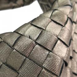 Pre Owned Bottega Veneta Grey Intrecciato Woven Nappa Leather Large Veneta Hobo