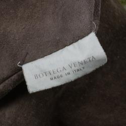 Pre Owned Bottega Veneta Olive Green Leather Large Cervo Hobo