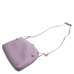 Bottega Veneta Light Purple Intrecciato Nappa Leather Messenger Bag