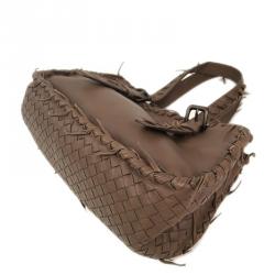 Pre Owned Bottega Veneta Brown Intrecciato Calfskin Leather Tote