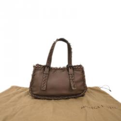 Pre Owned Bottega Veneta Brown Intrecciato Calfskin Leather Tote