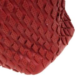 مملوكة مسبقًا Bottega Veneta Orange Perforated Leather Tote