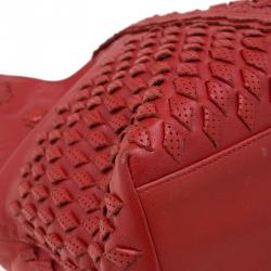 مملوكة مسبقًا Bottega Veneta Orange Perforated Leather Tote