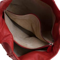 مملوكة مسبقًا Bottega Veneta Orange Perforated Leather Tote