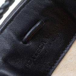 Pre Owned Bottega Veneta Black Nappa Intrecciato Leather Mini Ponza Handbag