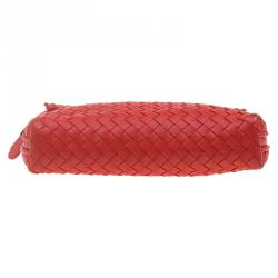 Bottega Veneta Red Intrecciato Nappa Leather Messenger Bag